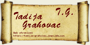 Tadija Grahovac vizit kartica
